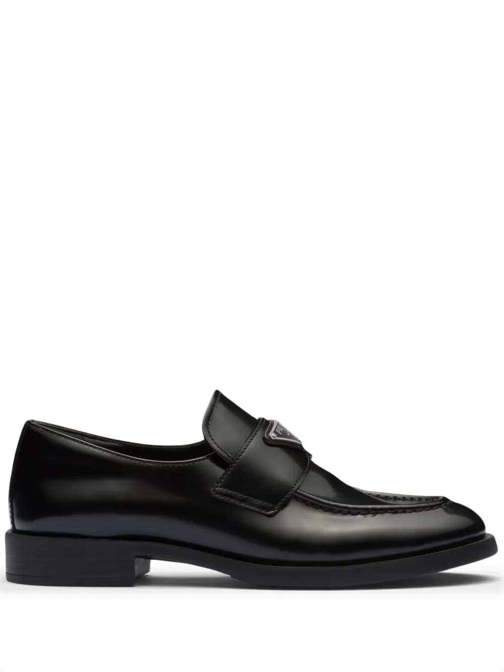 Лоферы с логотипом Prada, черный