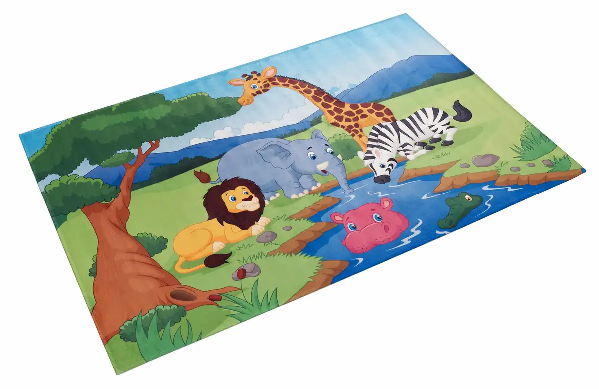 

Детский ковер Böing Carpet "Lovely Kids 403", прямоугольный, мотив животных джунглей, детская комната 140х200 см, цвет bunt