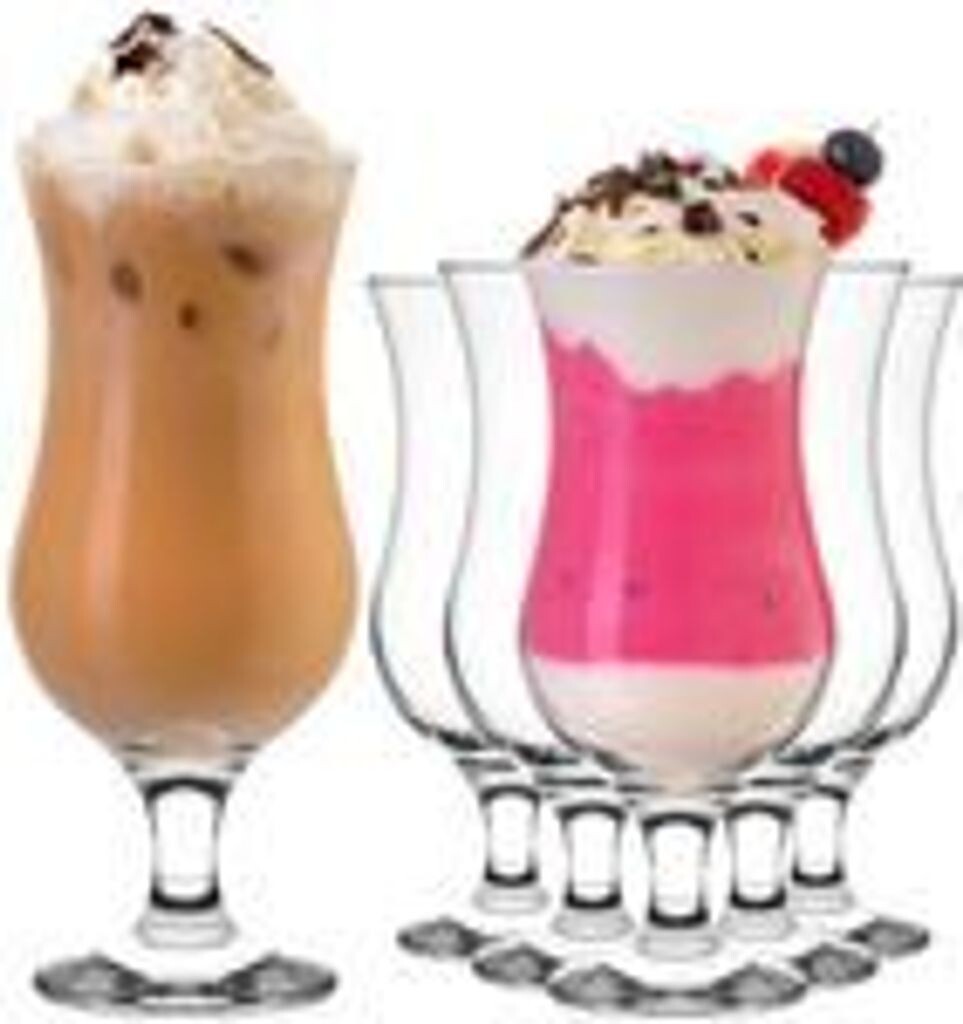 

Бокалы для коктейлей PLATINUX 400 мл (макс. 470 мл), набор из 6 стаканов для лонг-дринков, бокалов для вечеринок, бокалов-ураганов, больших, прозрачных, прозрачный