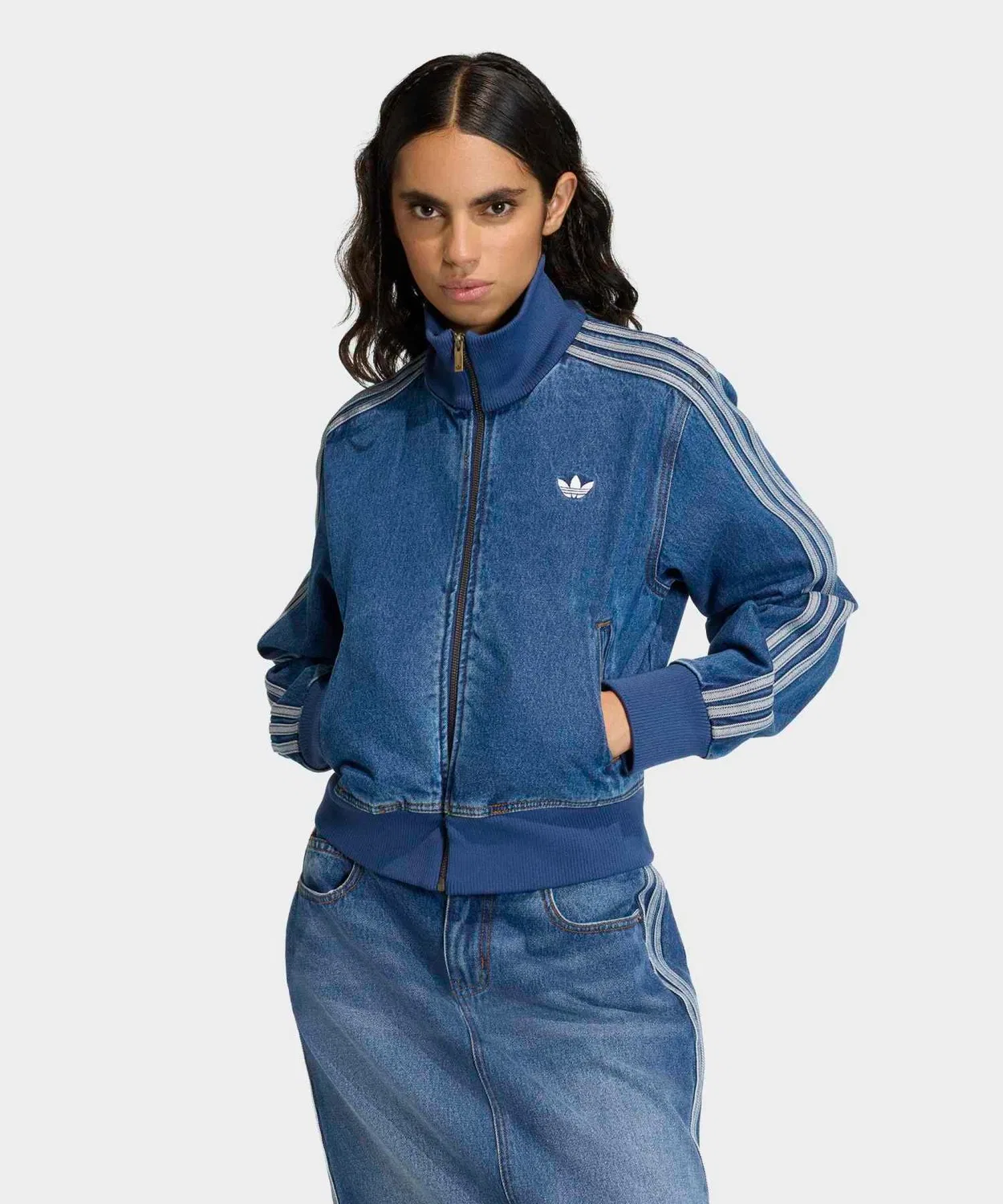 Толстовка Firebird деним Adidas Originals синяя — фото 4