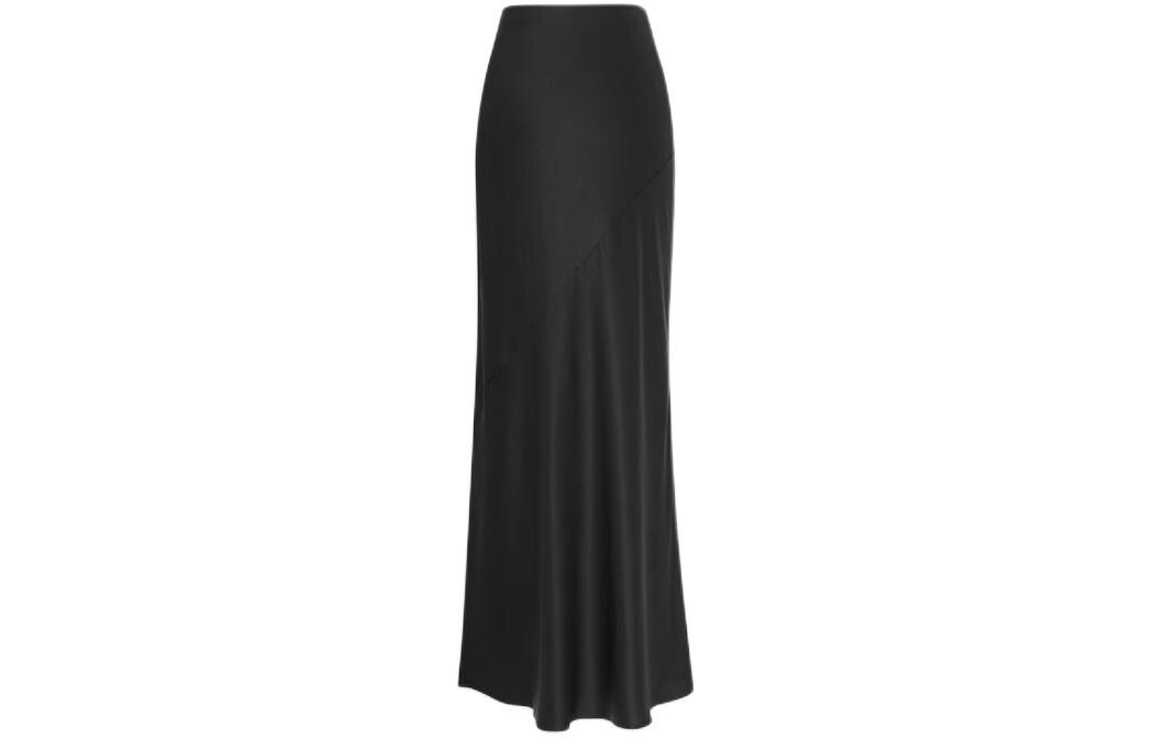 

Повседневная длинная юбка женская черная Saint Laurent