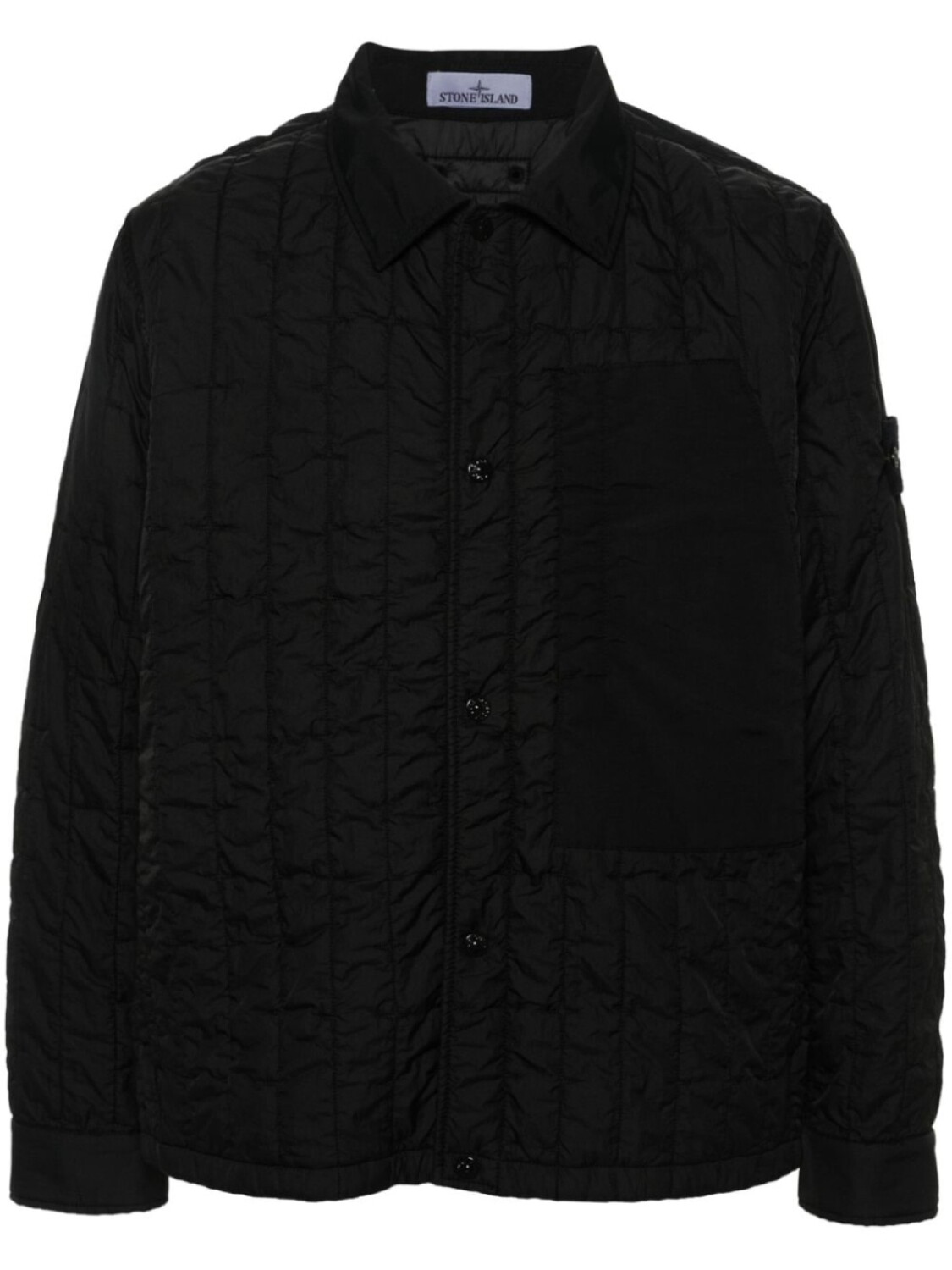 

Stone Island стеганая куртка-рубашка, черный
