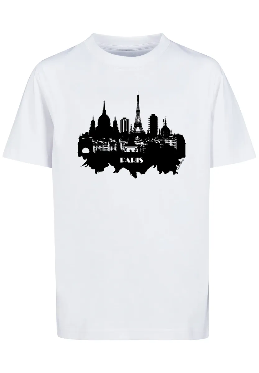 

F4NT4STIC Футболка "PARIS SKYLINE TEE UNISEX", принт, белый