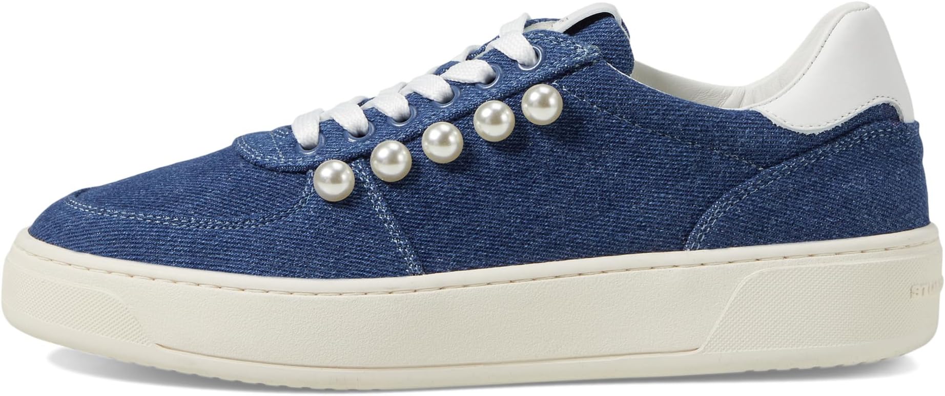 Кроссовки Stuart Weitzman Courtside Pearl Sneaker, цвет Washed/White — фото 4