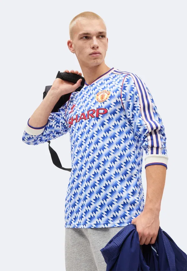 Футболка с длинным рукавом Adidas Originals Manchester United Away 90 Club Wear, мультиколор — фото 4