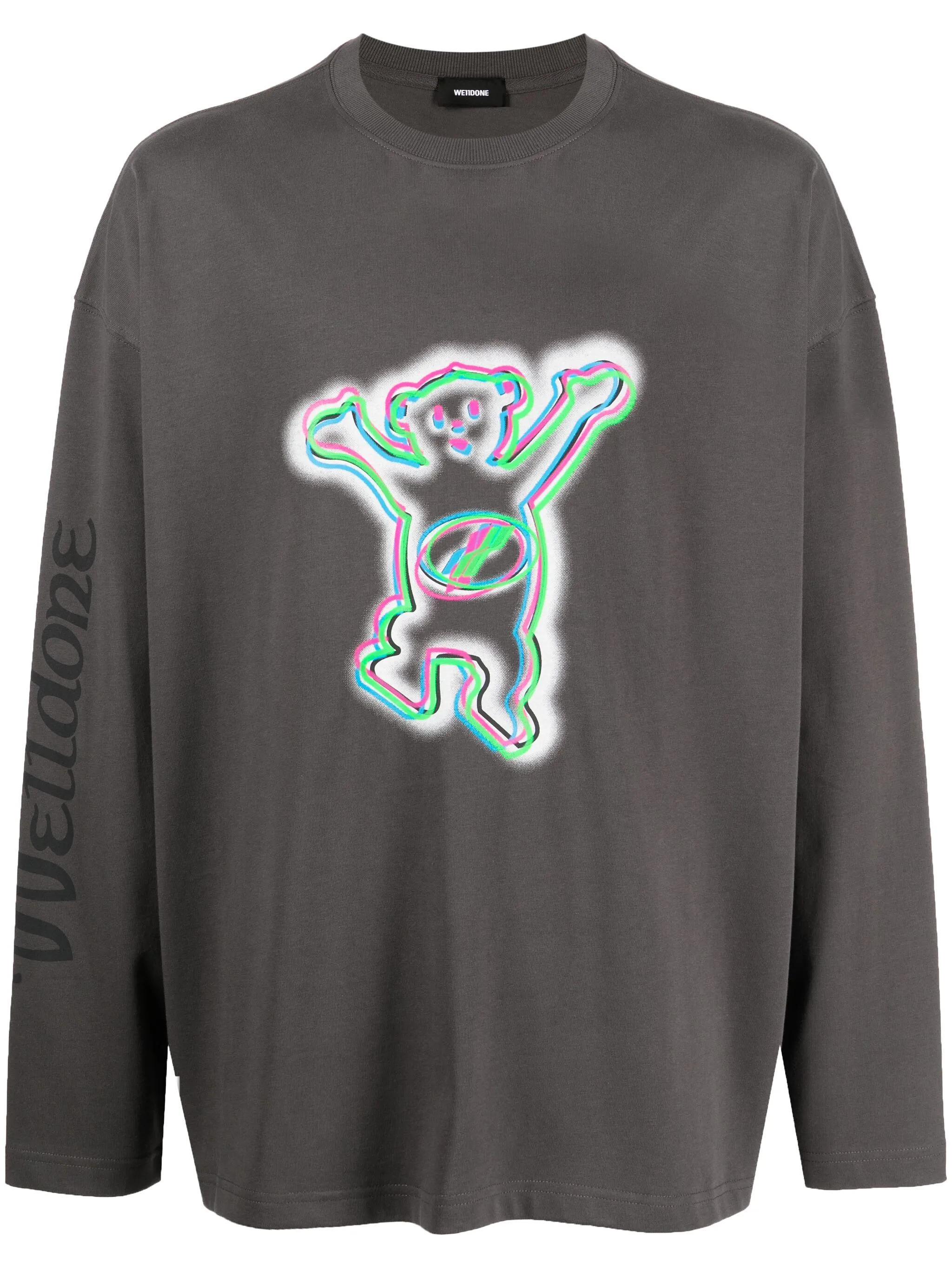 

Футболка с принтом We11Done, серый