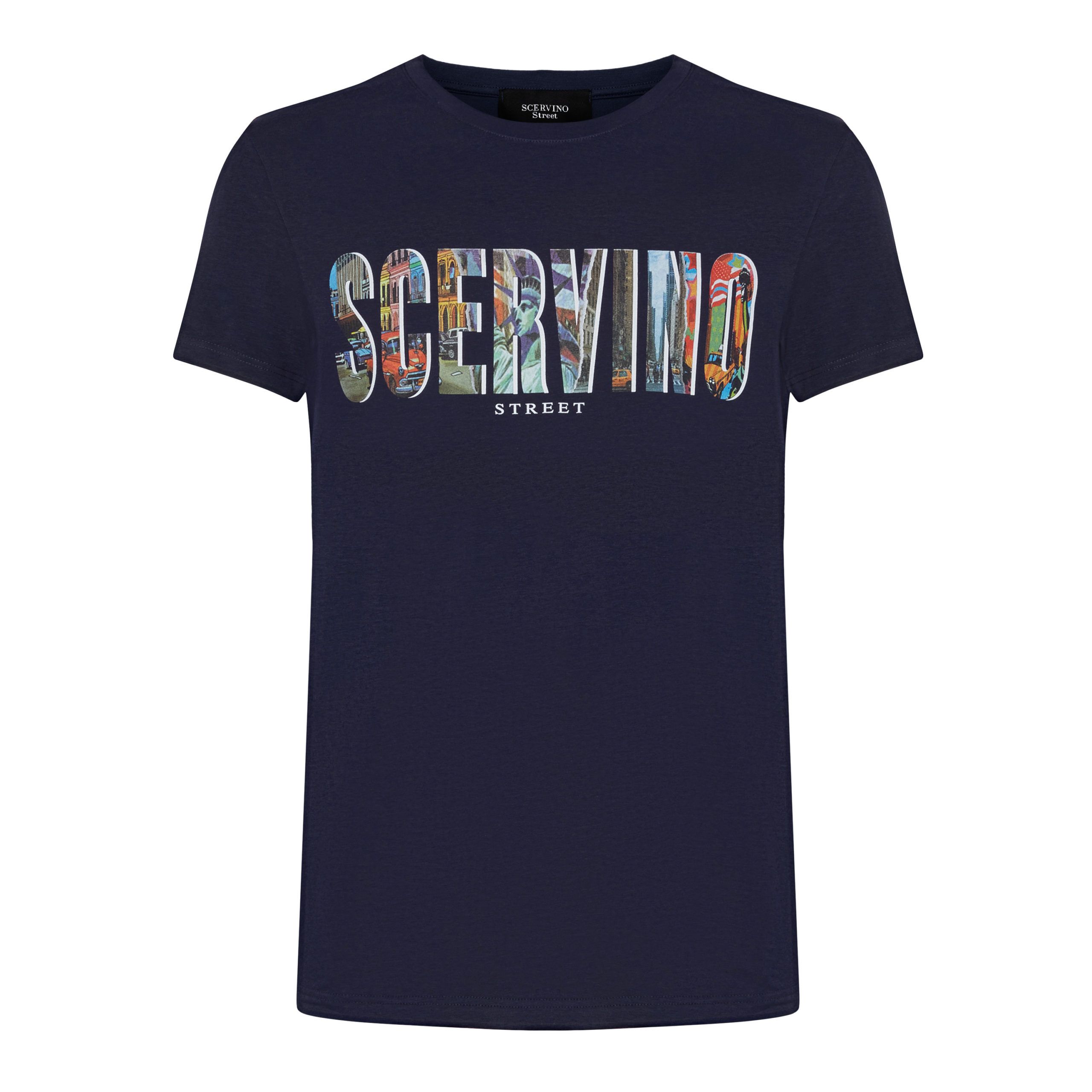 

Футболка Chic Blue Cotton - Сделано в Италии Ermanno Scervino, синий