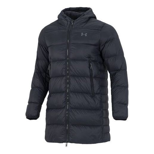 

Куртка down parka fleece jacket 'black grey' Under Armour, черный