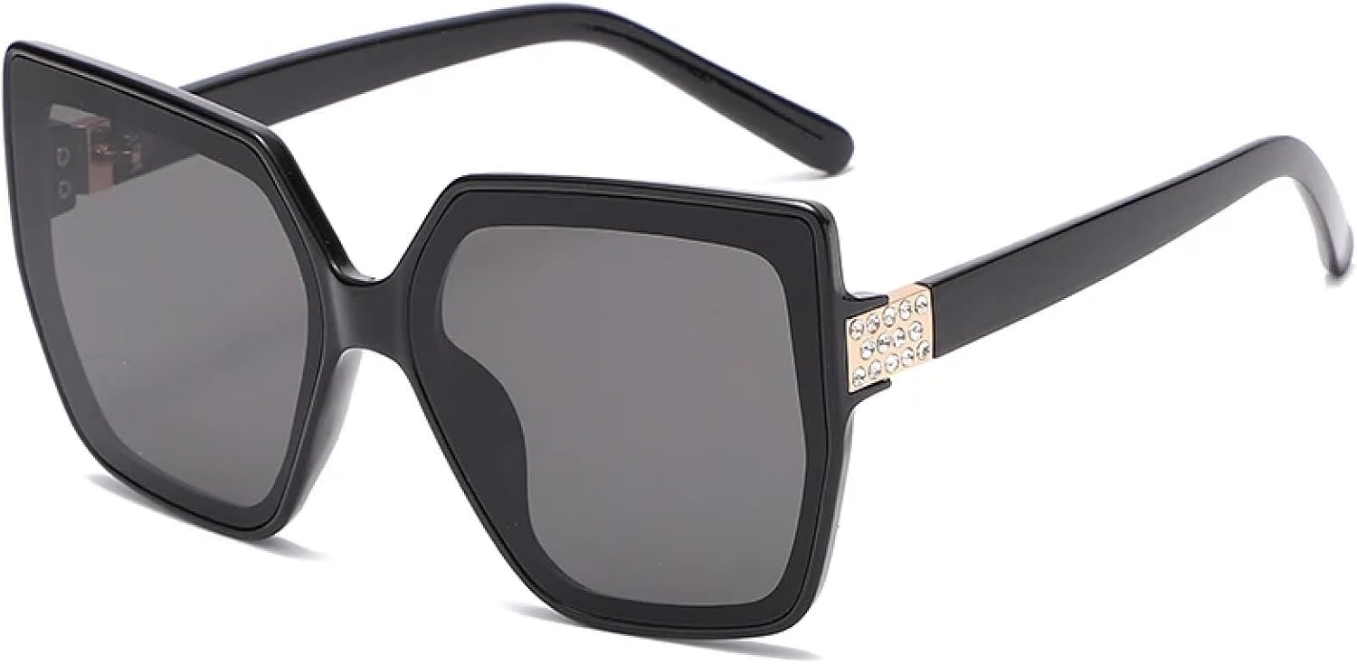 

Солнцезащитные очки с защитой от УФ-излучения UV400 | Градиентная бриллиантовая отделка | Для женщин и мужчин, для занятий спортом на открытом воздухе и вождения DSVIGF, Black