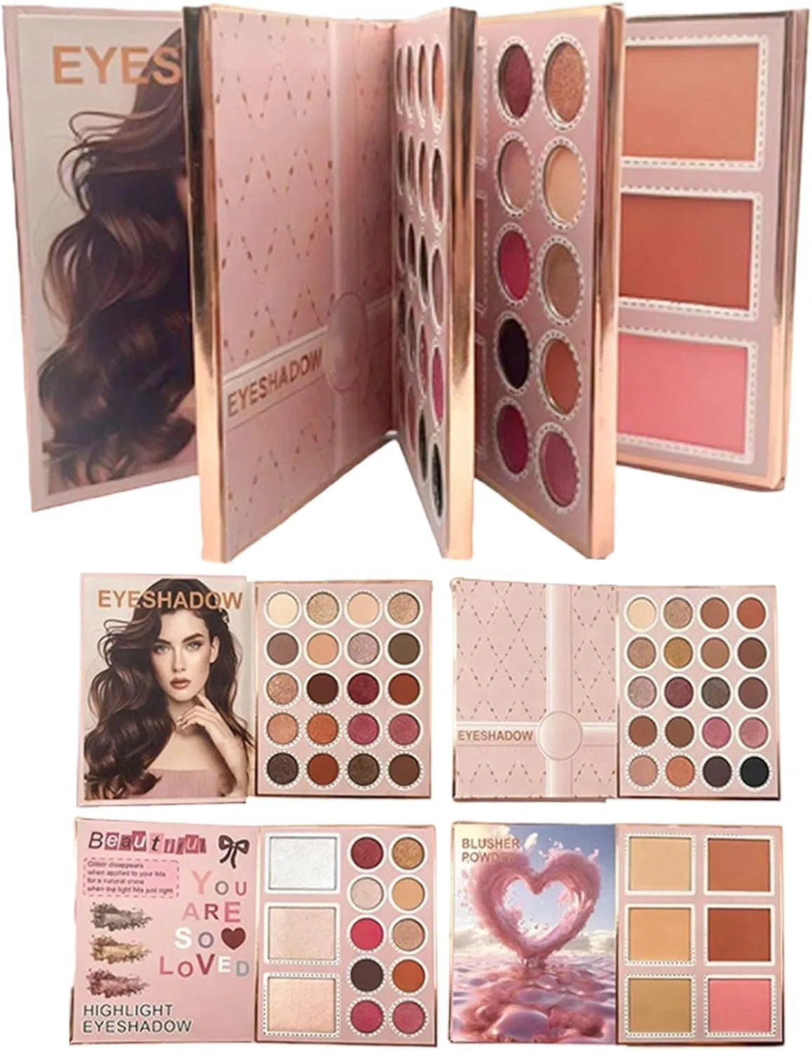 Палетка для макияжа Makeup Palette Book, многофункциональная, lisutupode, 1 шт