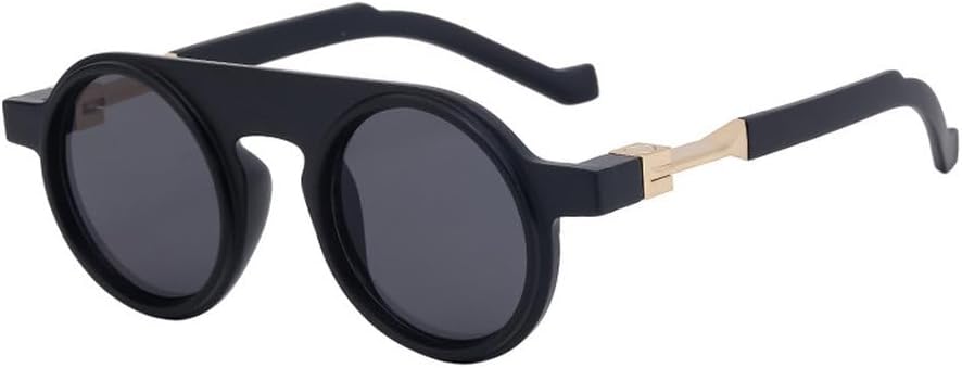 

Ретро круглые солнцезащитные очки для женщин и мужчин, модные мужские солнцезащитные очки для вождения, трендовые модели, защита от ультрафиолета UV400 TKKTLLT, Black Black