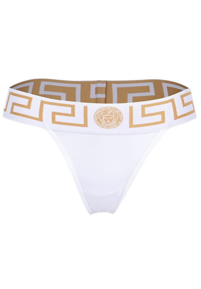 

Стринги - трусики-стринги topeka из органического хлопка би-стрейч Versace, белый