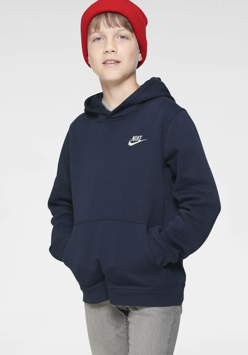 Толстовка с капюшоном Nike Sportswear "Club Big Kids' Pullover Hoodie", синий — фото 2