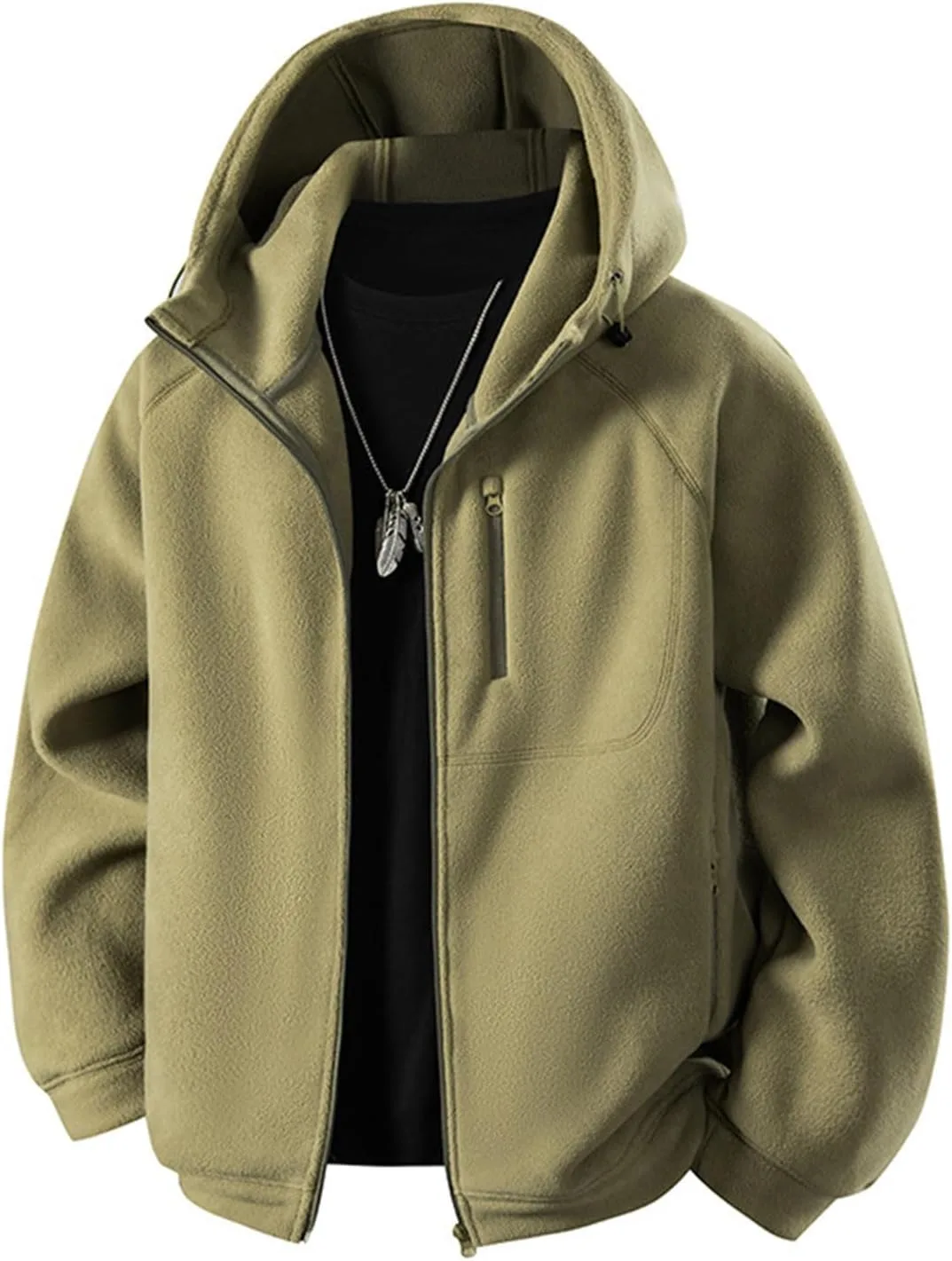 

Мужские теплые худи Casual Winter Full Zip-Up Plus Size Fleece Windproof