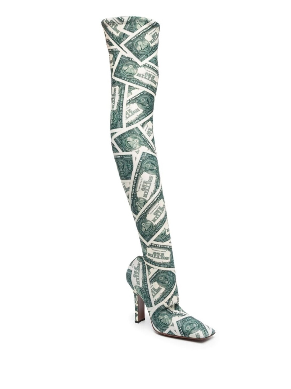 VETEMENTS ботфорты Million Dollar Boomerang 115, зеленый — фото 2