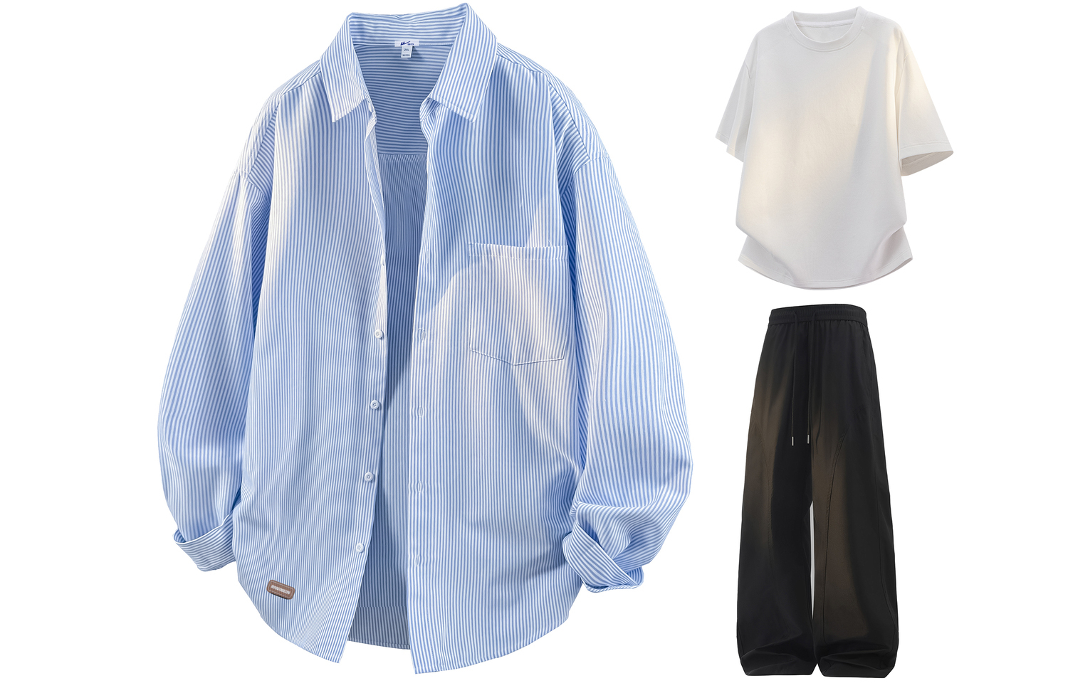 

Комплект рубашка Matching Set Unisex WARRIOR, moonсветло-синий+белый+черный