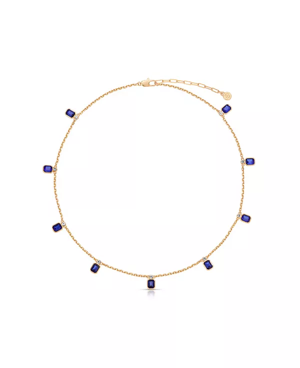 

Ожерелье с подвесками в стиле деко Ettika, sapphire