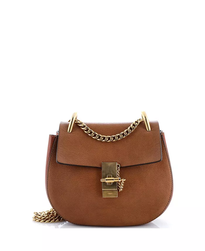 

Маленькая кожаная сумка-кроссбоди Drew Pre-Owned Chloe, коричневый