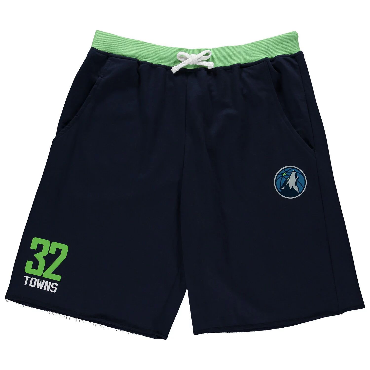 

Мужские шорты Karl-Anthony Towns Navy Minnesota Timberwolves Big & Tall French Terry с именем и номером