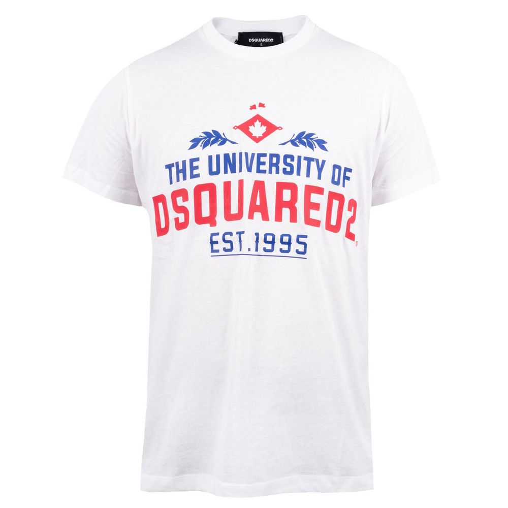 

Белая хлопковая мужская футболка Dsquared2
