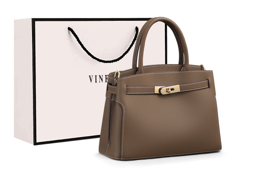 

Сумка Birkin из кожи коровы, женская сумка, сумка через плечо, кроссбод Tubas VINEY, экрю