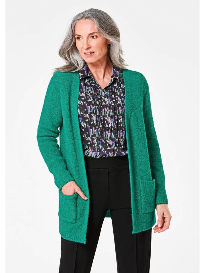 

Кардиган GOLDNER Strickjacke, темно-зеленый