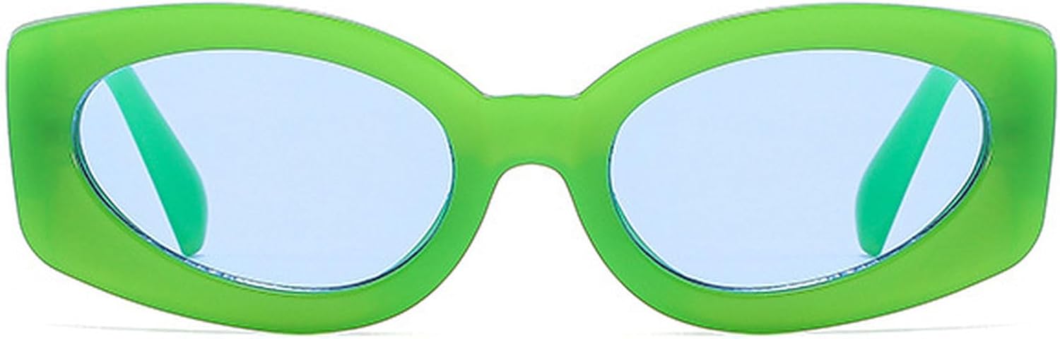 

Модные зеленые прямоугольные солнцезащитные очки для женщин 2025 года, дизайнерские синие овальные очки в винтажном стиле, мужские солнцезащитные очки, очки для женщин UV400 mincl, Green