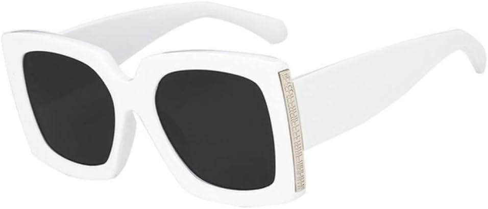 

Большие солнцезащитные очки для женщин и мужчин, винтажные, с широкими дужками, камуфляжные, с леопардовым принтом, черные, с защитой от УФ-излучения UV400 LANGSER, White