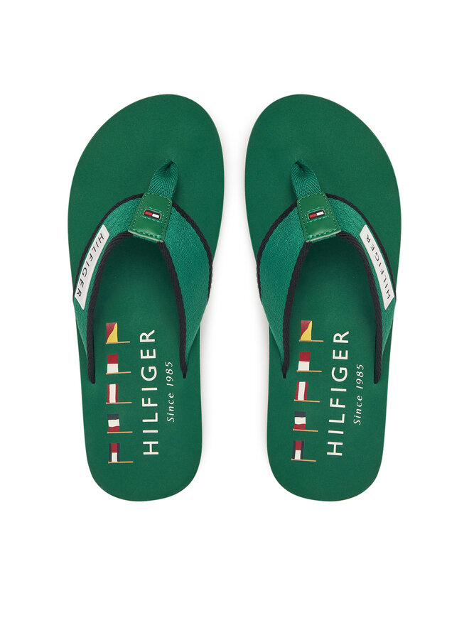 

Сланцы Patch Hilfiger Beach Sandal FM0FM05435 Tommy Hilfiger, зеленый