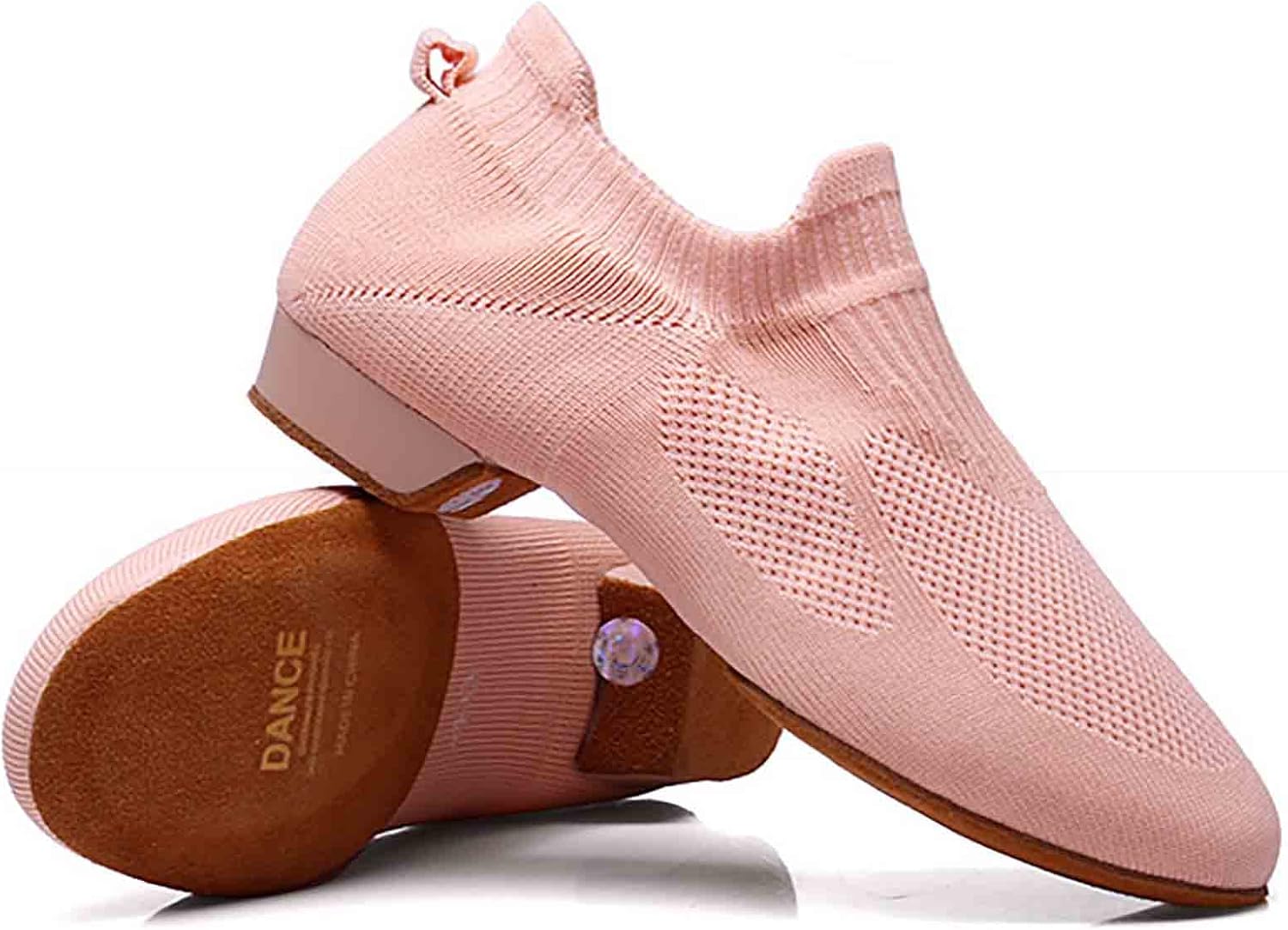 

Танцевальные туфли-носки для женщин и мужчин, многофункциональные, ультрапортативные, с нескользящей подошвой, танцевальные кроссовки, повседневная обувь Generic, розовый