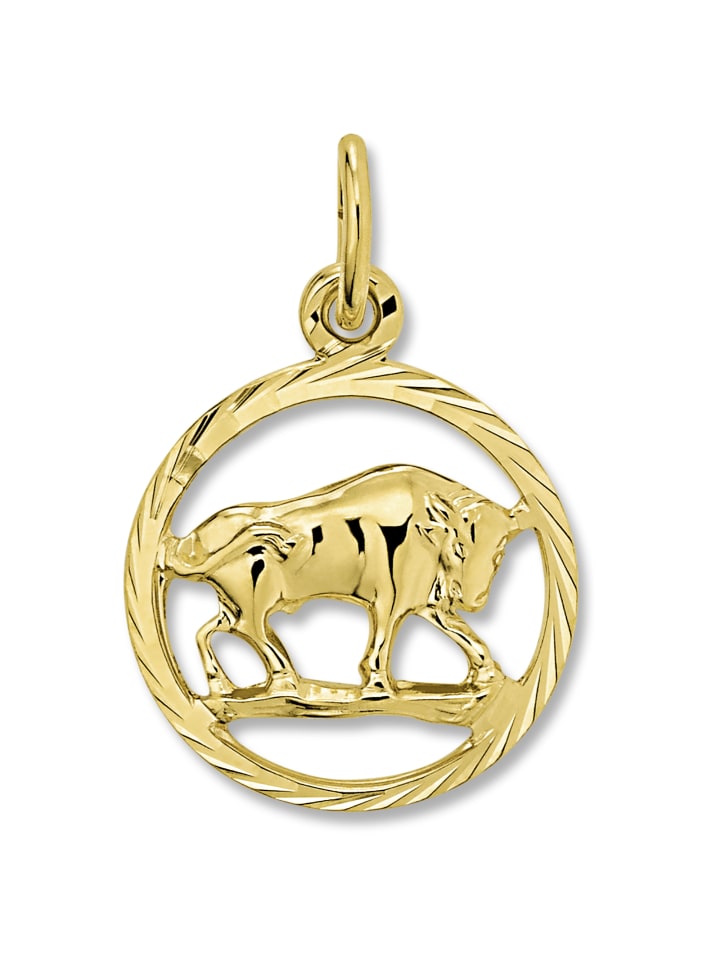 

ONE ELEMENT Кулон со знаком зодиака Телец из желтого золота 333 пробы