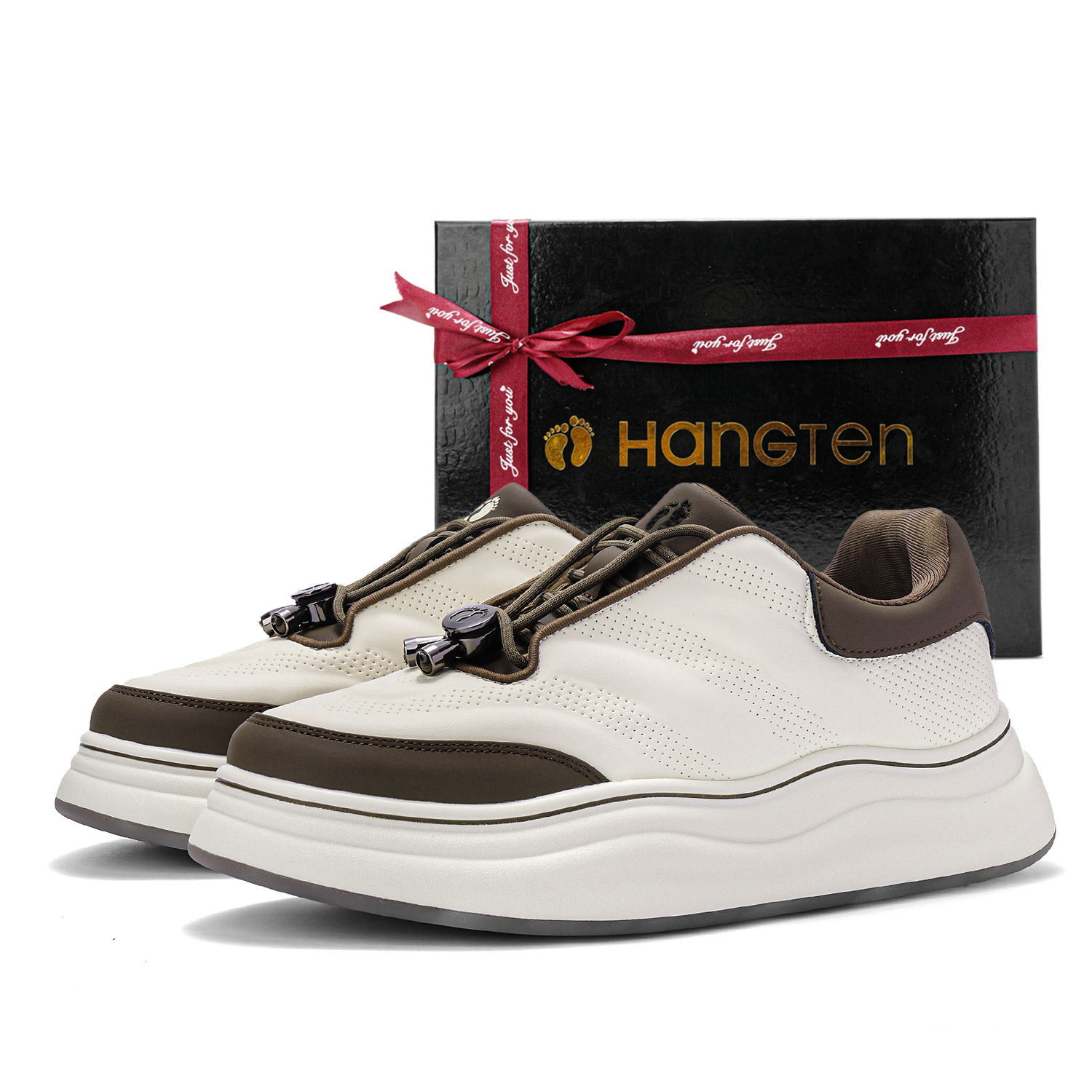 

HANG TEN Низкие повседневные туфли мужские бежево-коричневые, цвет Beige Brown