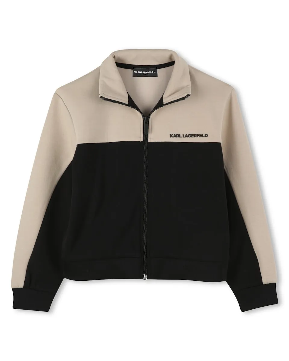 

Детская куртка естественного цвета с длинными рукавами Karl Lagerfeld Kids