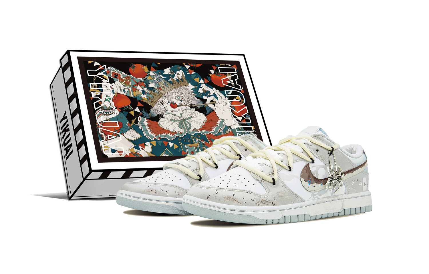 

Мужские кроссовки для скейтбординга Nike Dunk Low, серо-коричневый