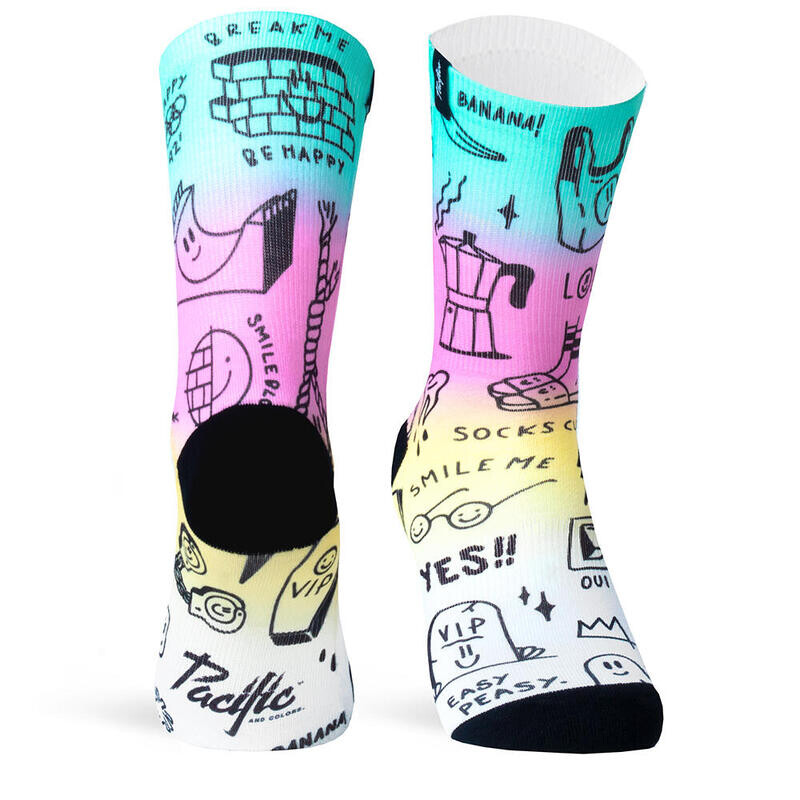 

Носки для бега из ткани Coolmax Unisex Smile Club, сублимированный Многоцветный PACIFIC AND CO, цвет rosa