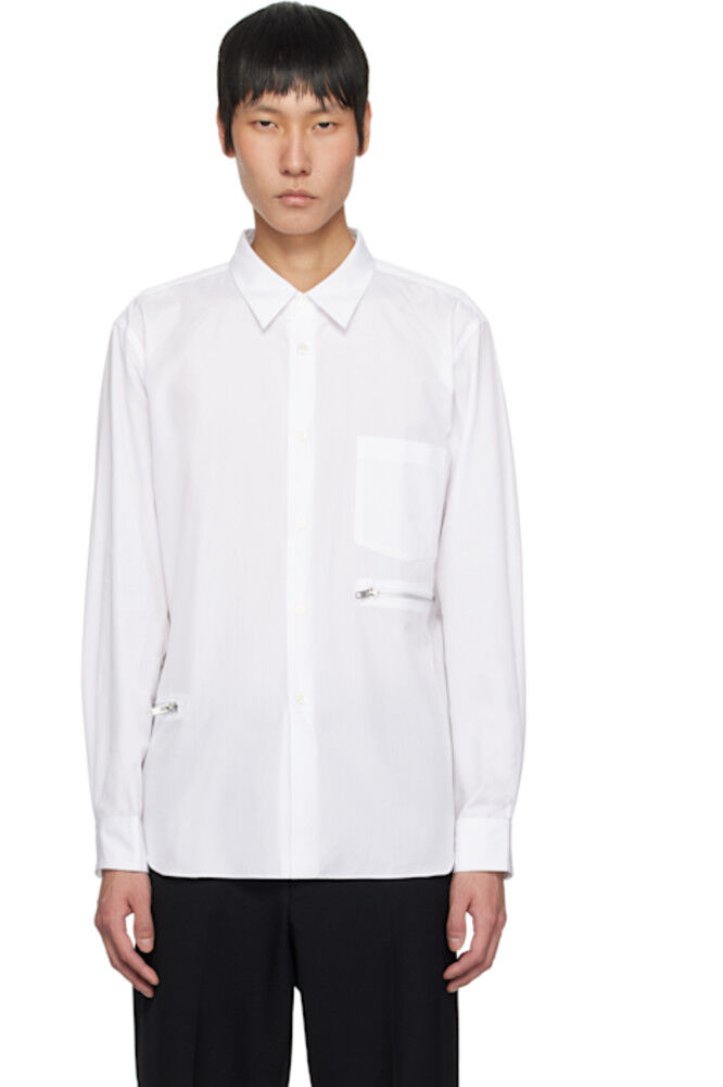 

Белая хлопковая широкая рубашка Comme des Garçons Homme Deux