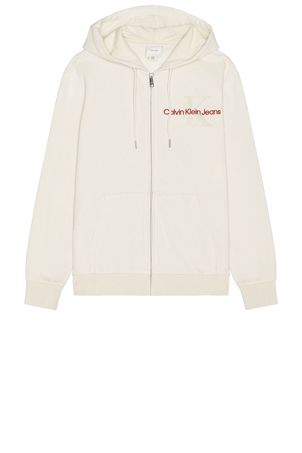

Архивная флисовая толстовка с капюшоном Calvin Klein, цвет chalk