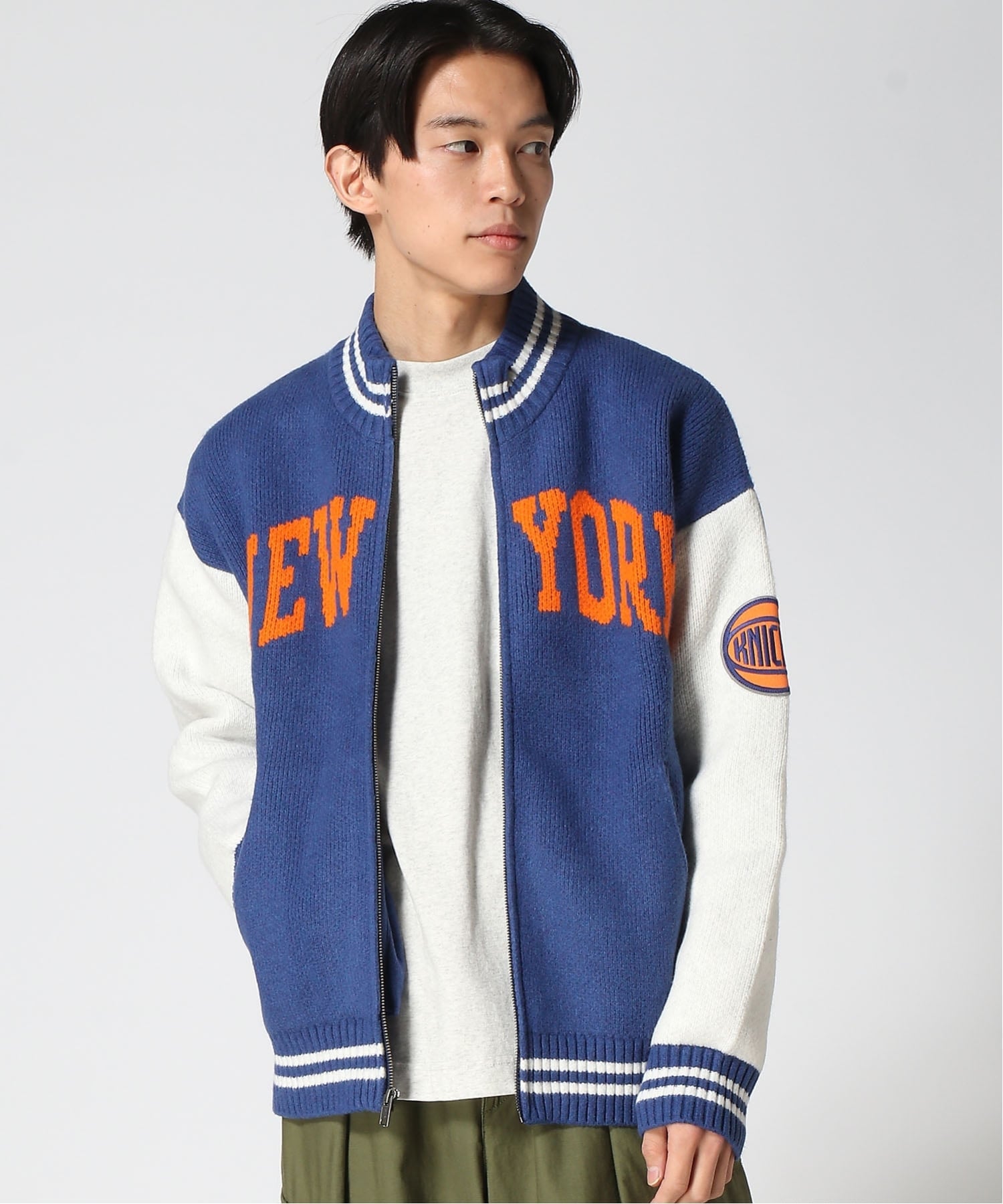 Свитер на молнии с логотипом New York Kicks от CashSoft Cashmere Touch (U) GAP, NEW_YORK_KNICKS — фото 4