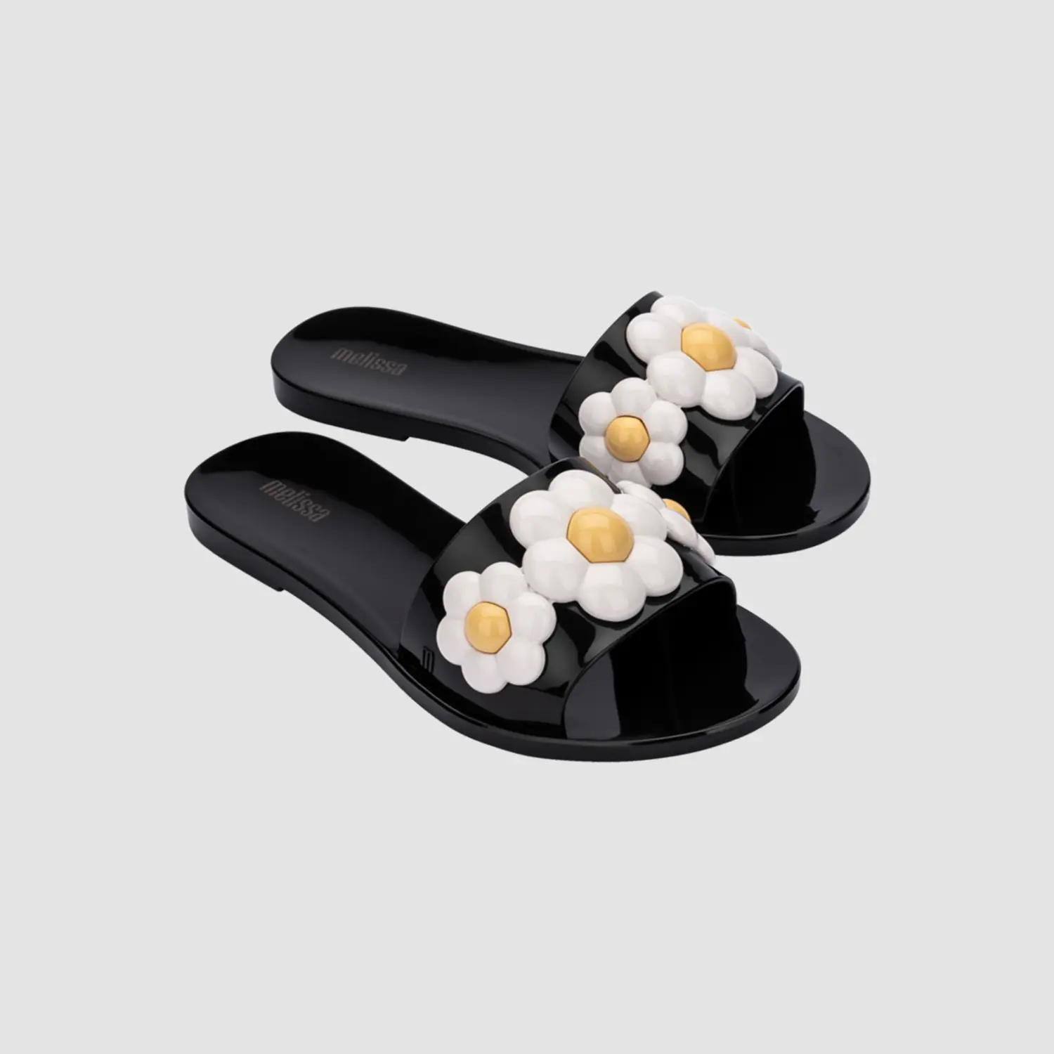 Шлепанцы женские Melissa, черный/белый