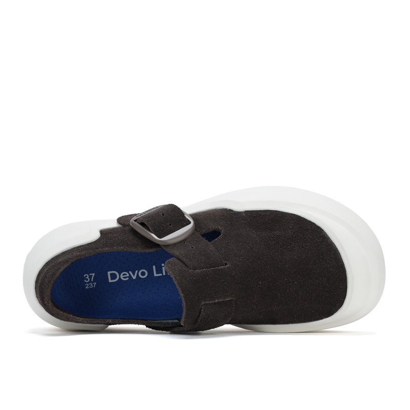 Devo Life Женские повседневные туфли-лодочки из темно-коричневой замши, цвет Dark Brown Suede — фото 4