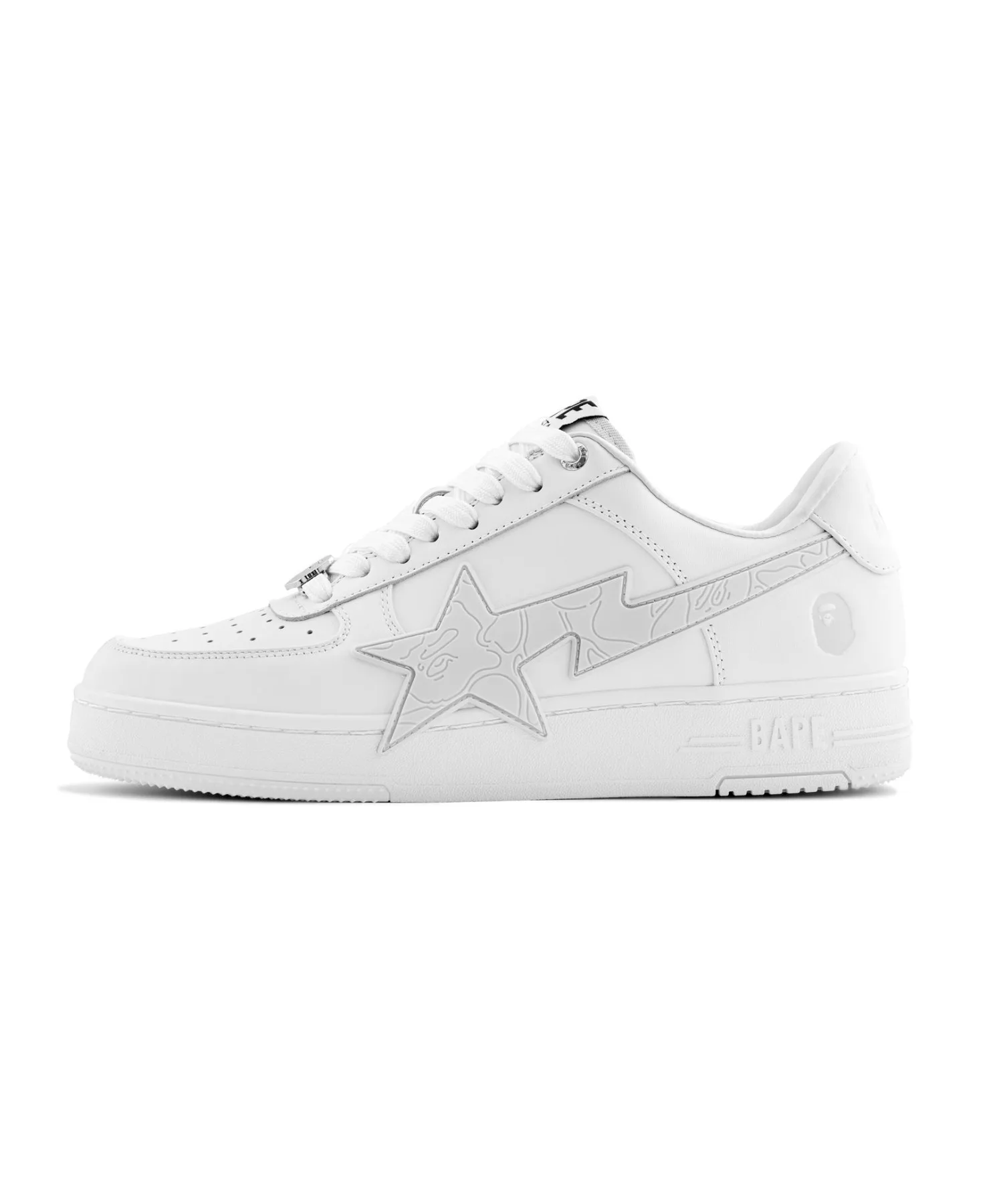 Мужские кроссовки из натуральной кожи BAPE STA OS #2 A BATHING APE красные — фото 2