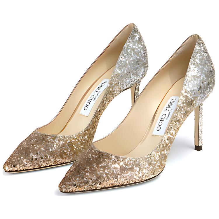 ROMY Slim Heel Высокие каблуки 8,5 см Женские Золотые Jimmy Choo — фото 4