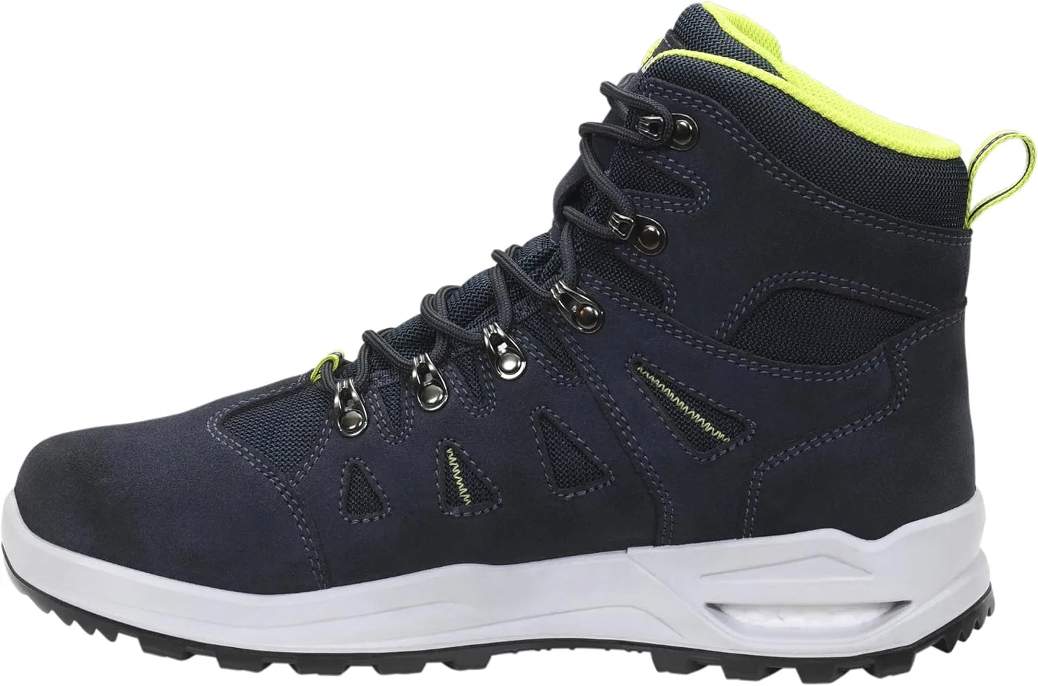 Рабочие ботинки ELTEN Riley XXF GTX Blue-Lime Mid ESD O2 WR CI для мужчин и женщин, кожа/текстиль, легкие, классический дизайн, сине-зеленый цвет — фото 3