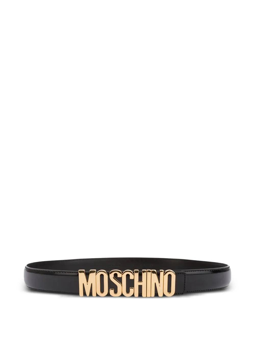 

Ремень с пряжкой и логотипом Moschino, черный