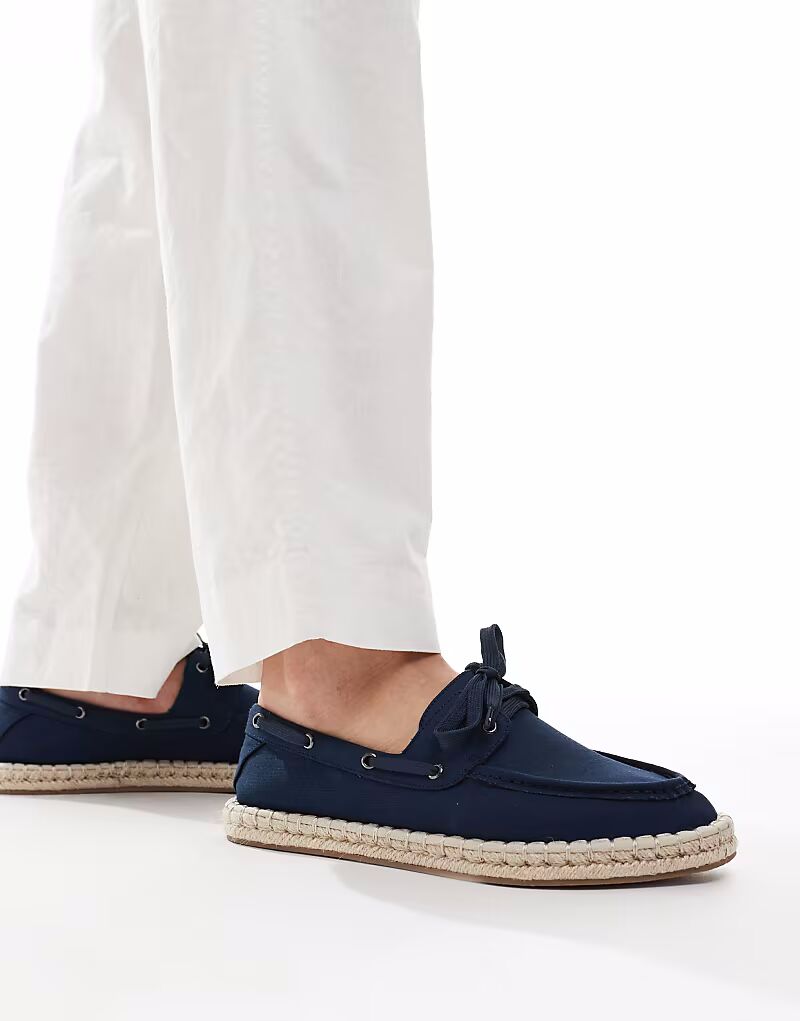 

Эспадрильи-лодочки ASOS DESIGN темно-синего цвета