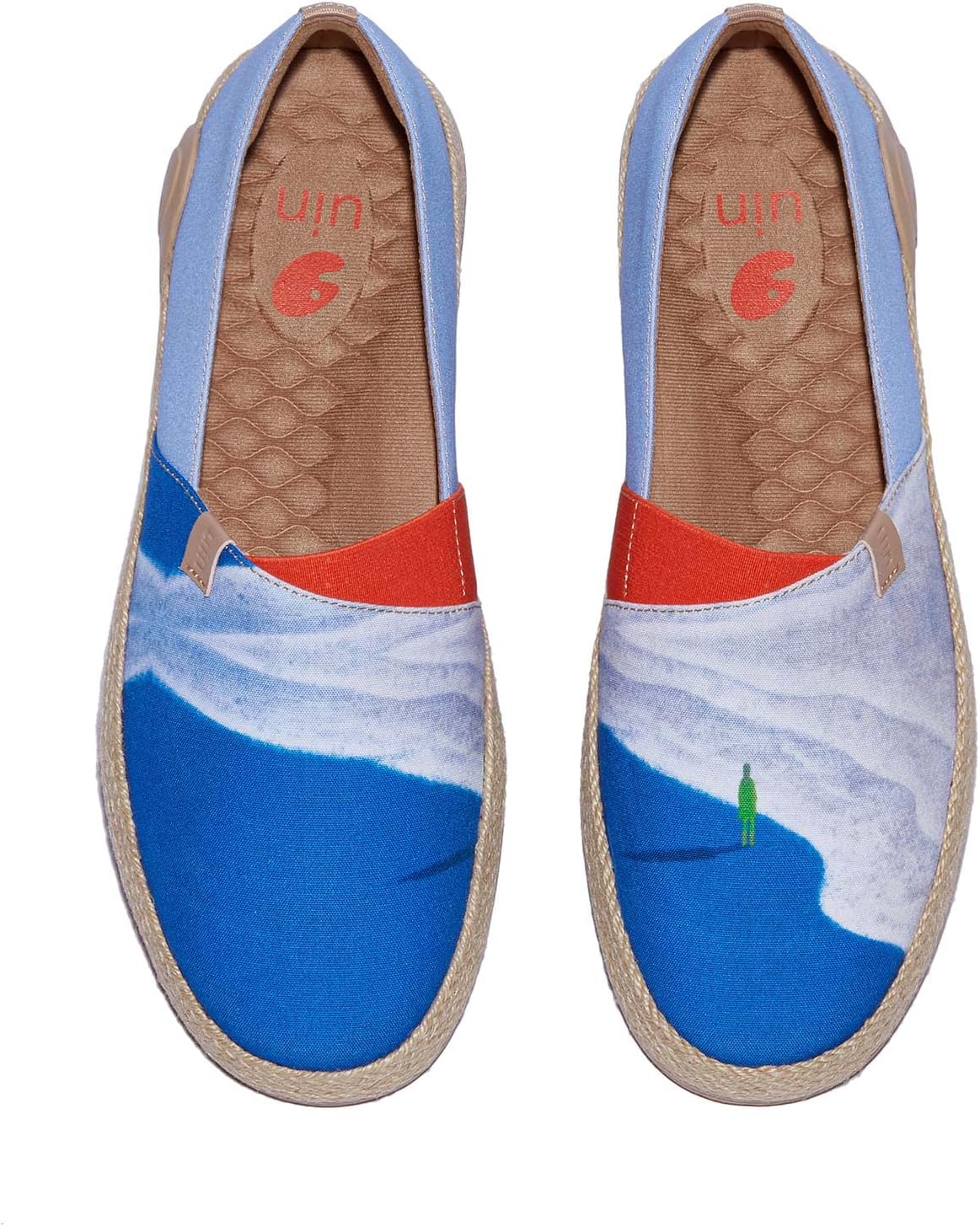 

Мужские эспадрильи UIN Slip Ons- легкие прогулочные повседневные лоферы, удобные, с ручной росписью, серия Marbella, Marbellaⅰ-goodbye Unhappiness