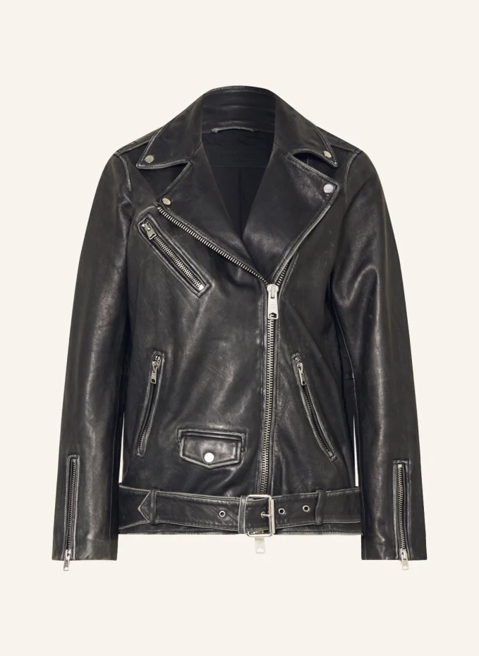 

Кожаная куртка билли Allsaints, черный