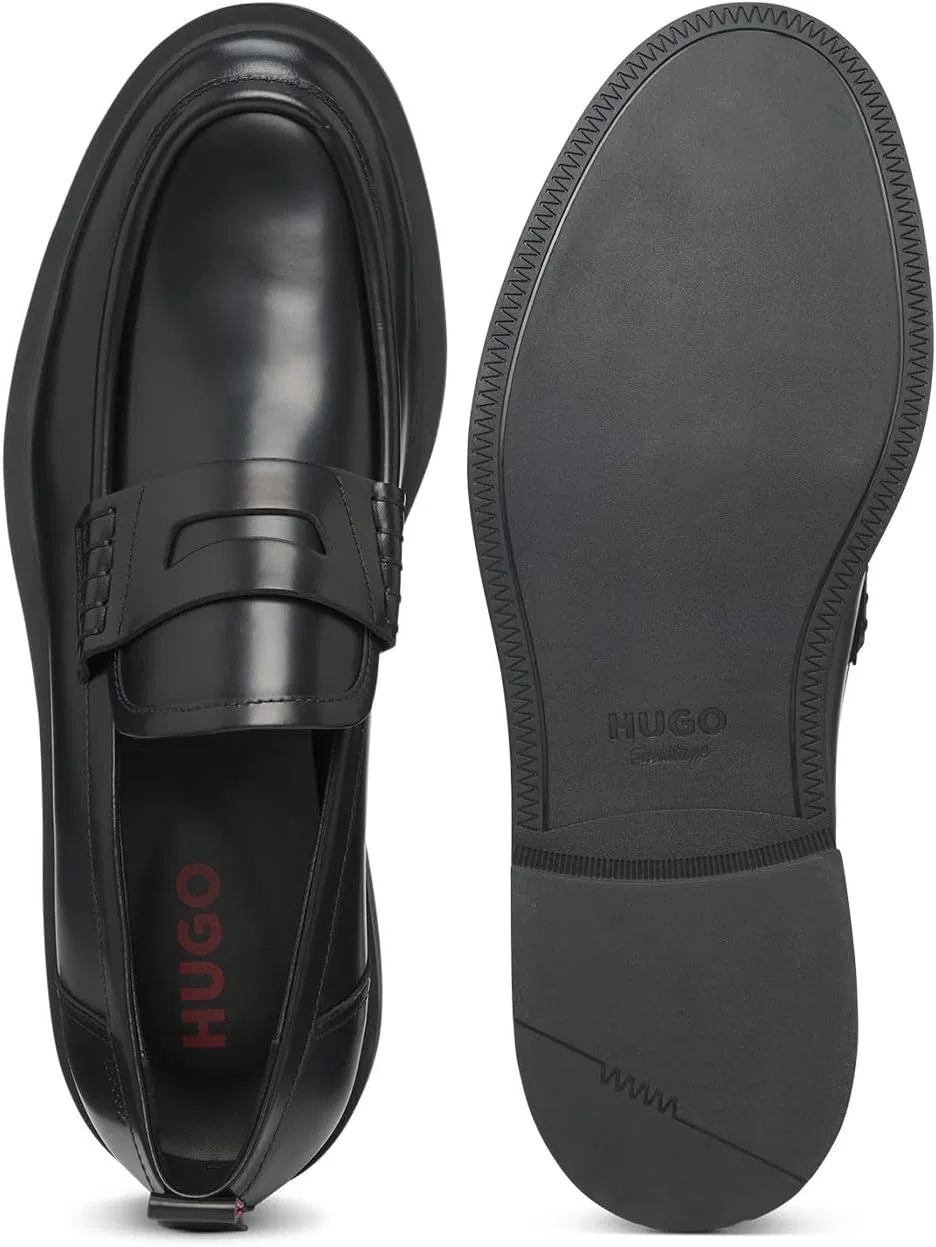 Мужские лоферы HUGO Varian Loaf BO, Black — фото 4