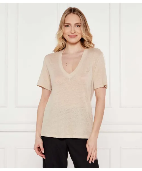 

Льняная футболка c_ela_1 Regular fit Boss Orange, бежевый