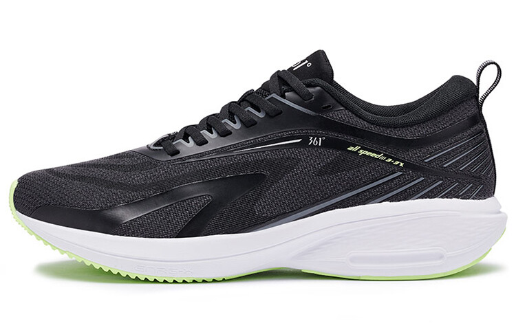 

Кроссовки мужские низкие Obsidian Black/флуоресцентный ярко-зеленый 361°